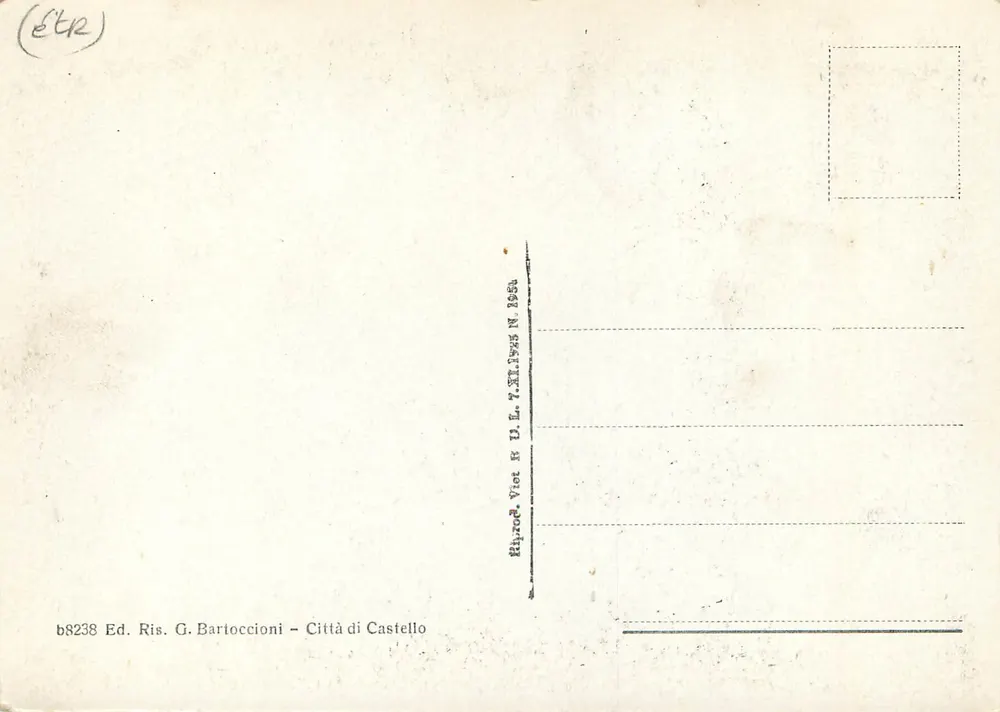 Città di Castello — Interior del Palazzo Comunale — Ed. Ris. G. Bartoccioni n° b8238 - Reverso