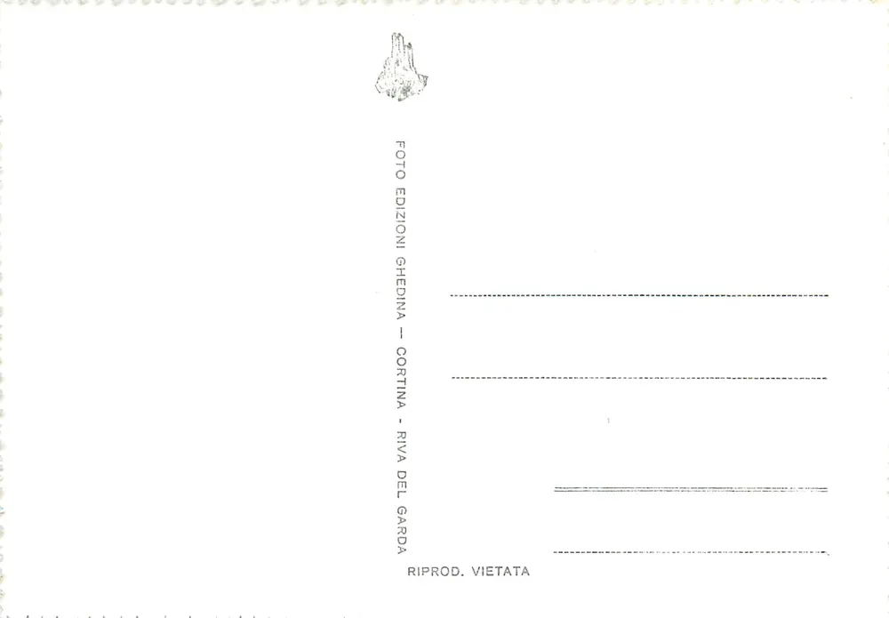 La Chiesetta — Verlag Éditions Ghedina, Cortina - Riva del Garda - Rückseite