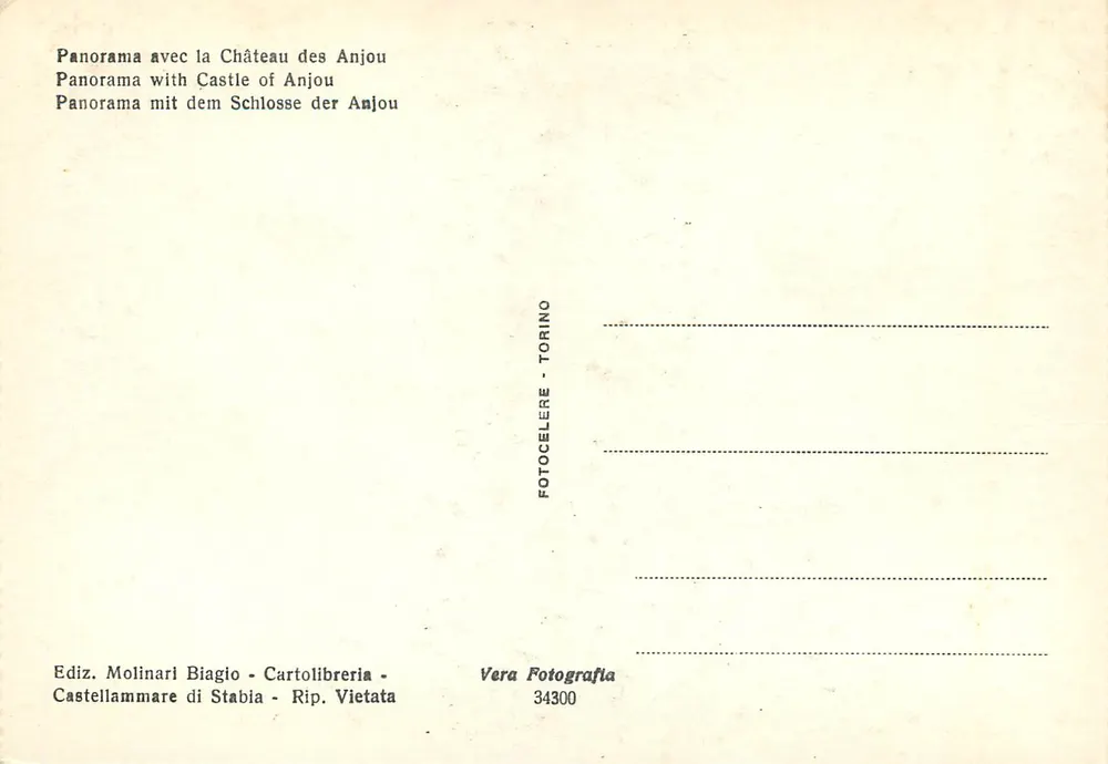Castellammare di Stabia — Panorama avec le château d'Anjou — Vera Fotografia, Torino - Verso