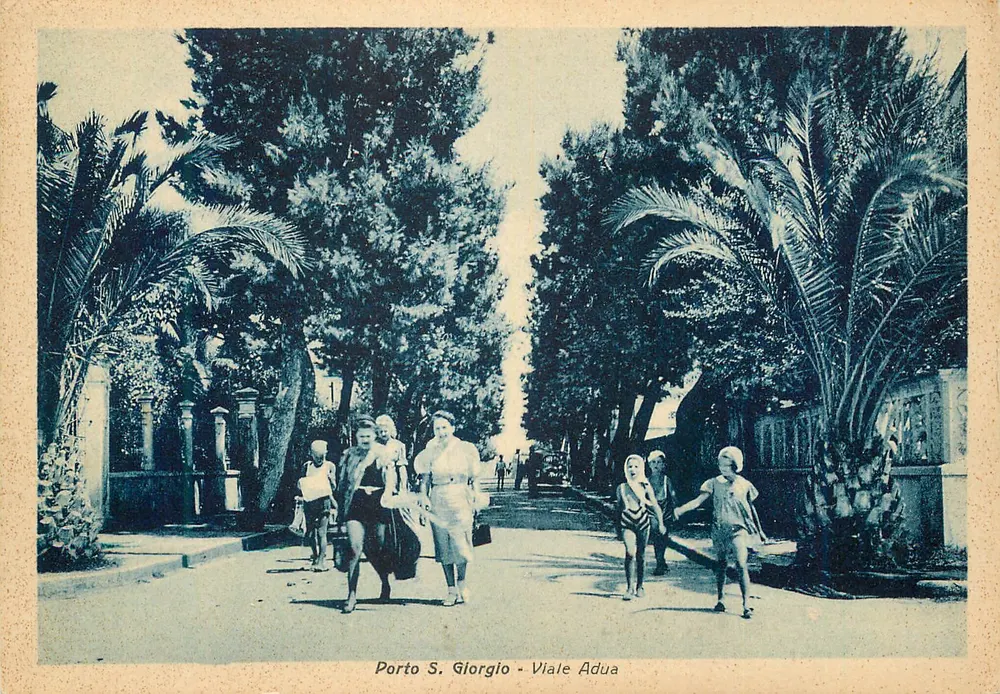 Porto S. Giorgio - Viale Adua — uitgever Giuseppina Corsi, n° 40126 - Voorkant