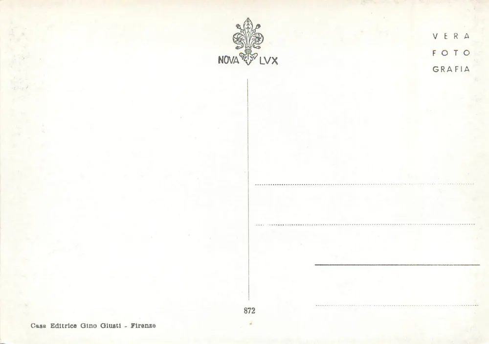 S. MINIATO AL MONTE — Ambone von unbekanntem Intarsisten — Casa Editrice Gino Giusti, n° 872 - Rückseite