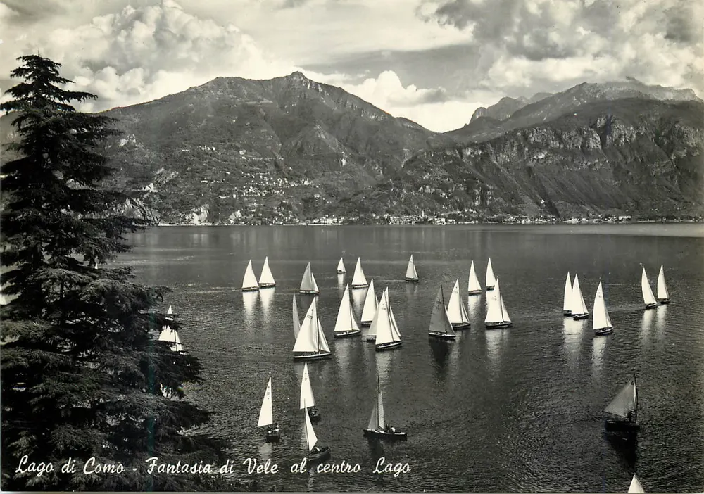 Lago di Como — Fantasia di Vele al centro Lago — Ed. S. SAMPIETRO - Vorderseite