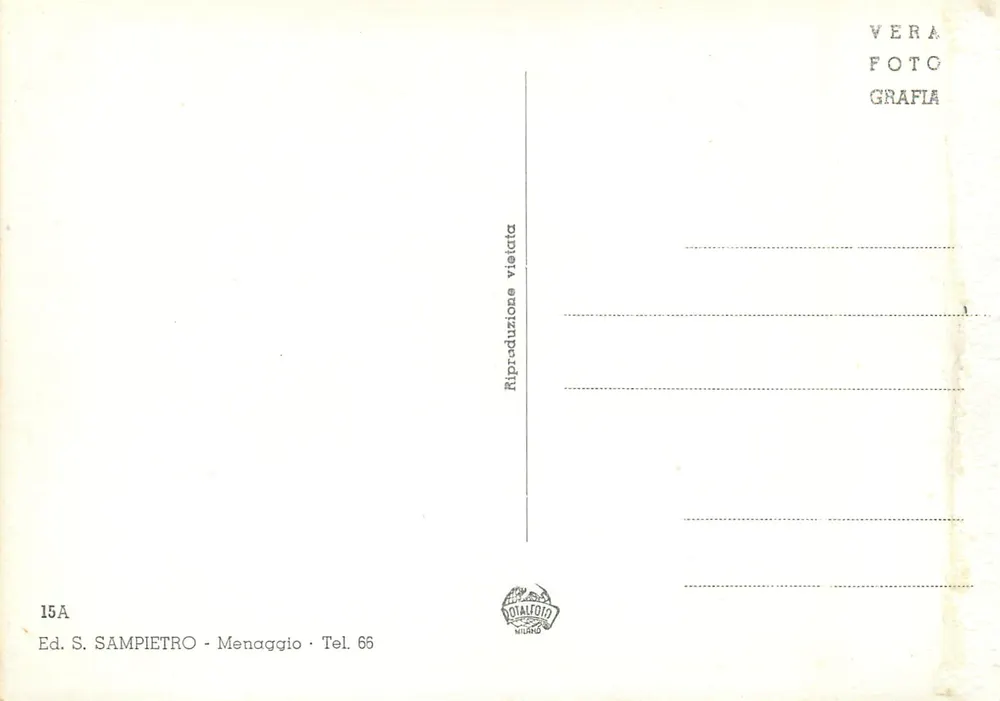 Lago di Como — Fantasia di Vele al centro Lago — Ed. S. SAMPIETRO - Rückseite
