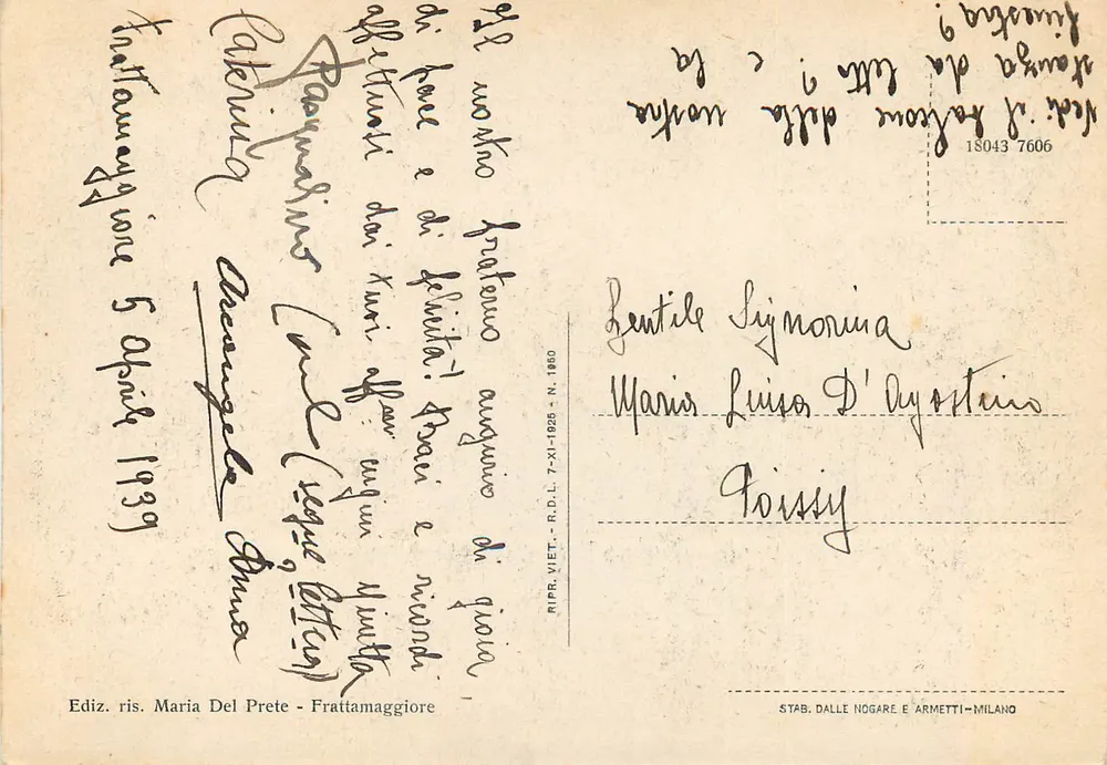 Frattamaggiore - Corso Durante — editor Maria Del Prete, n° 1800 - Verso