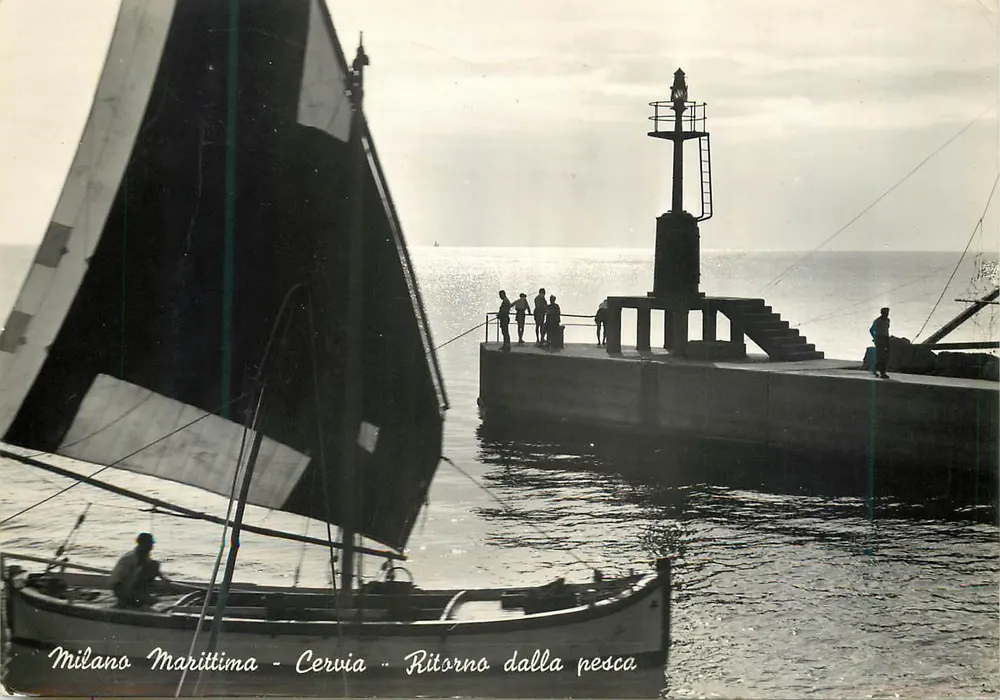 Cervia — Rückkehr vom Fischen — Ed. Giulianini - Milano Marittima - Vorderseite