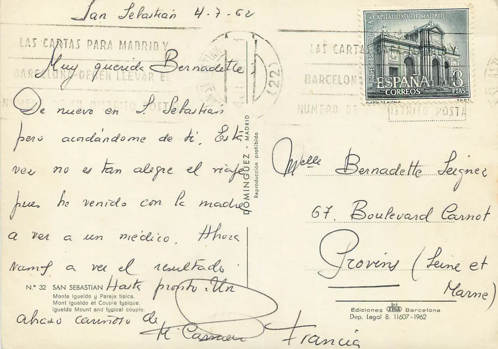 Monte Igueldo e Casal típico — San Sebastián — Éditions CP30, N° 32 - Verso