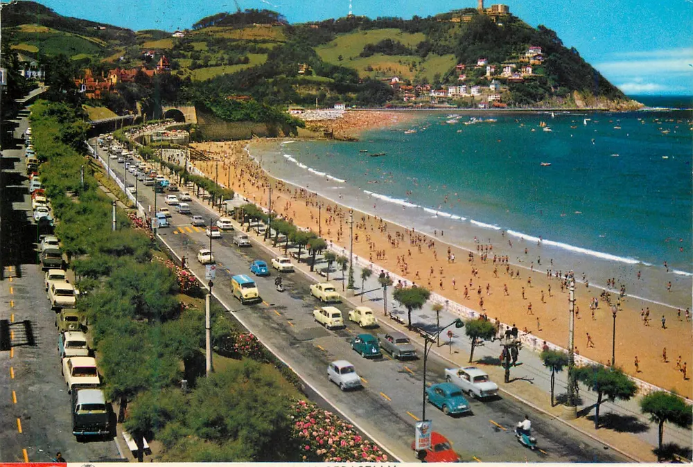 San Sebastián — Paseo de Miraconcha et Monte Igueldo — éditeur MANIPÉL - Recto