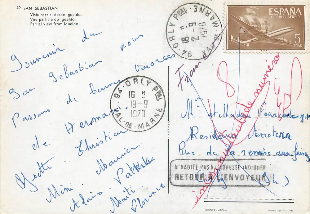 San Sebastián — vista parcial desde Igueldo — editor Fournier, n°49 - Verso