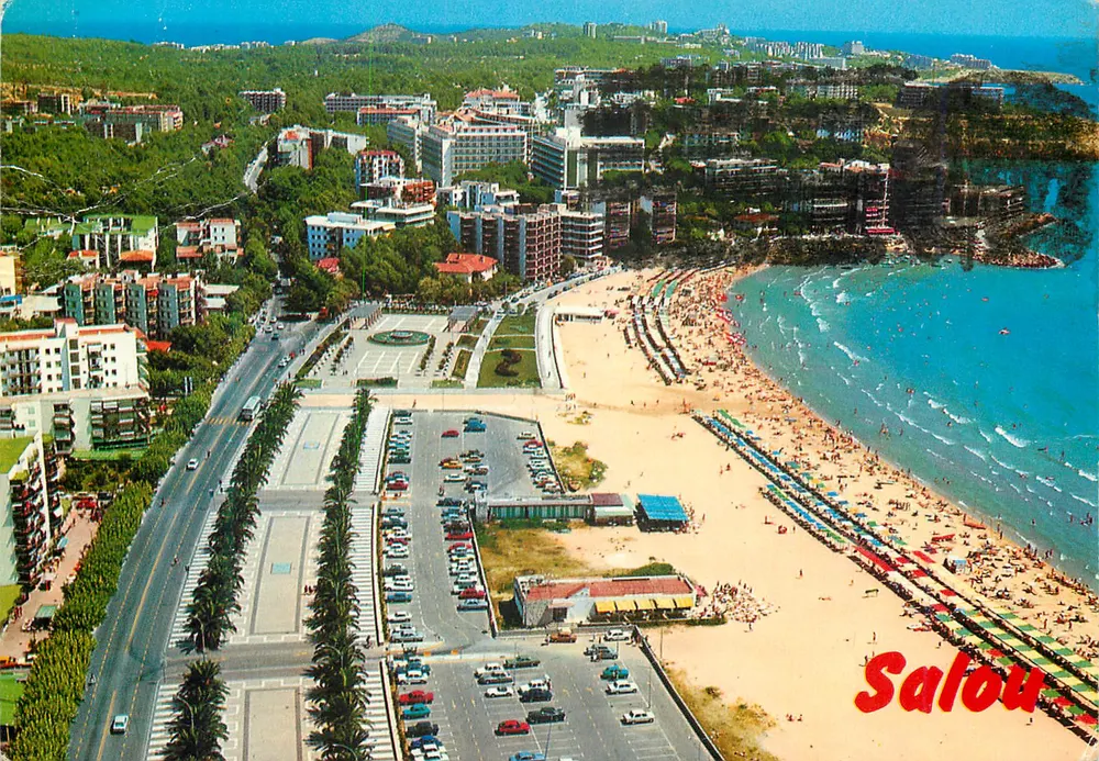 Salou — Vue partielle et plage — Foto color RAYMOND - Recto
