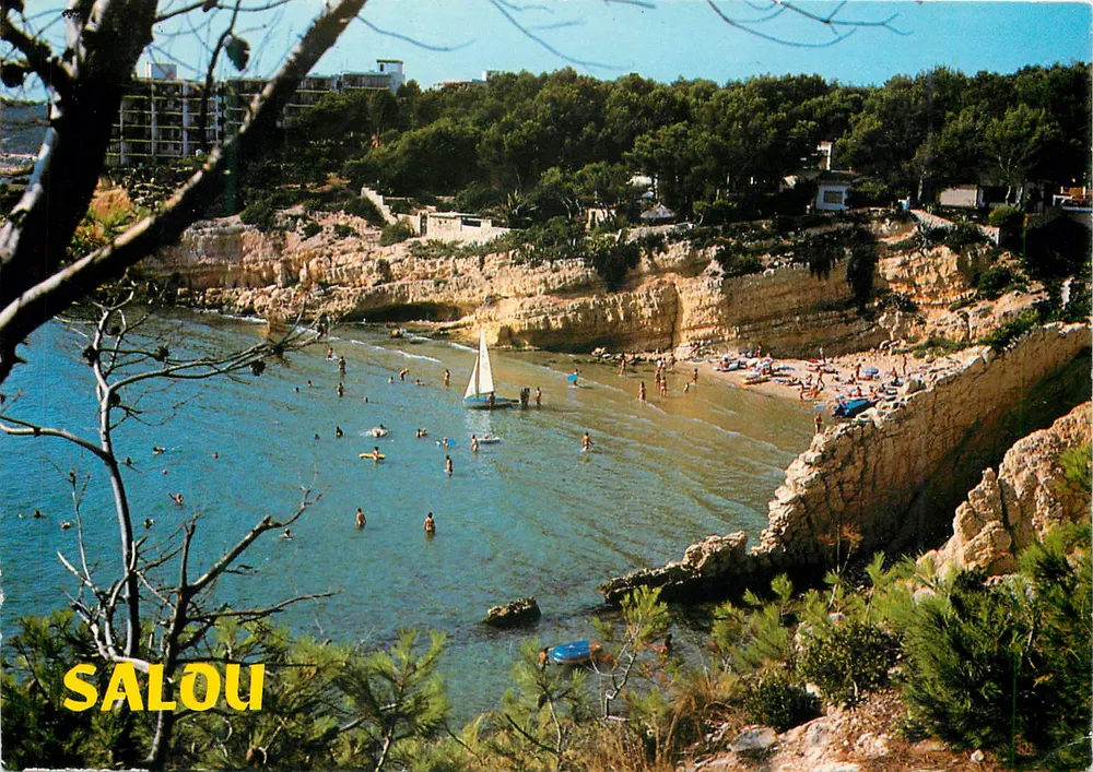 Salou — praia animada — foto color RAYMOND, S.A. - Tarragona - Frente