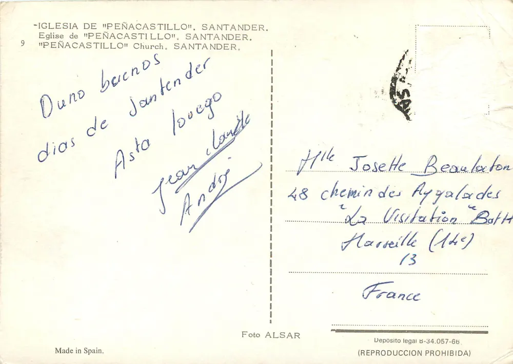 Église de "Peñacastillo", Santander — Photo ALSAR, n°9 - Verso