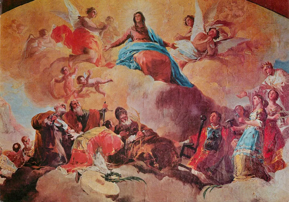 Zaragoza. Kathedrale La Seo. Museum Regina — Skizze einer Kuppel des Pilar von Goya - Vorderseite