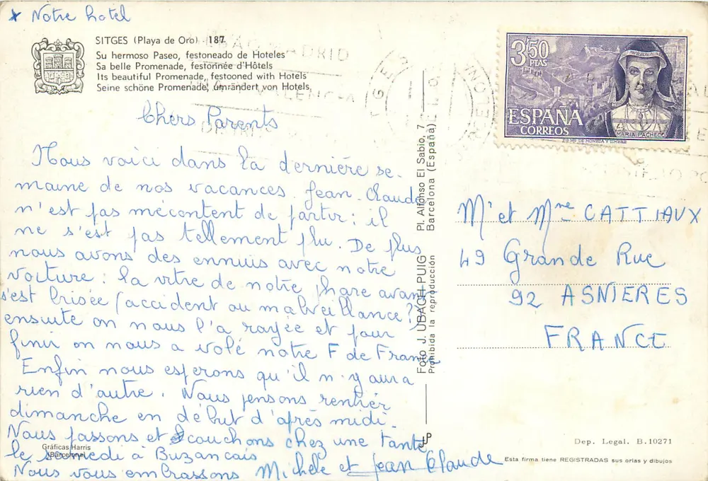 Paseo de los Hoteles — Sitges — Gráficas Harris Barcelona - Rewers