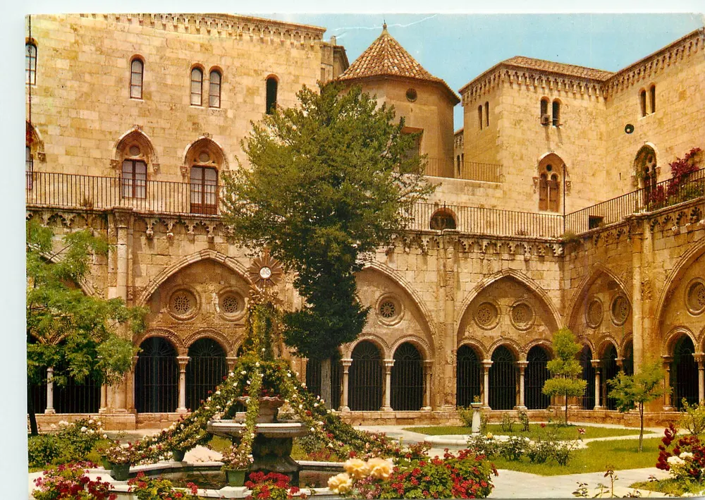 Cattedrale di Tarragona — Giardino nel chiostro — Foto a colori RAYMOND - Recto