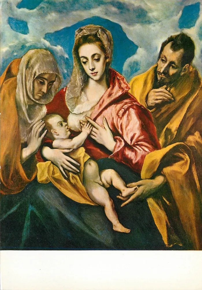 Die Heilige Familie (Hospital de Tavera) — Leinwand von El Greco — Verlag L. Arribas, Toledo - Vorderseite