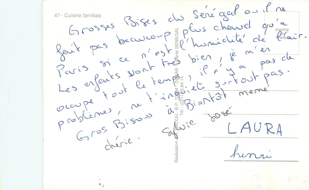 Familiekoken — Senegal — Gedrukt in Frankrijk, n°47 - Achterkant