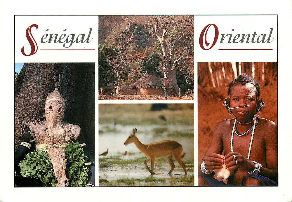 Oostelijk Senegal — Bassari-maskerade, dorp Bedik, gazelle — uitgever MASQUES - Voorkant