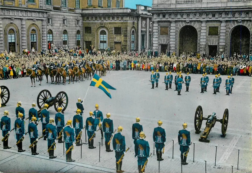 Stockholm. Königliches Schloss. Wachablösung — AB Grafisk Konst, Serie 59 31 - Vorderseite