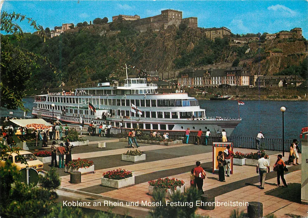 Koblenz am Rhein und Mosel. Festung Ehrenbreitstein — Kölner Düsseldorfer AG - Vorderseite