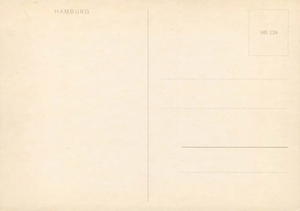 Vista da cidade de Hamburgo — ponte e rio — editor HB 128 - Verso