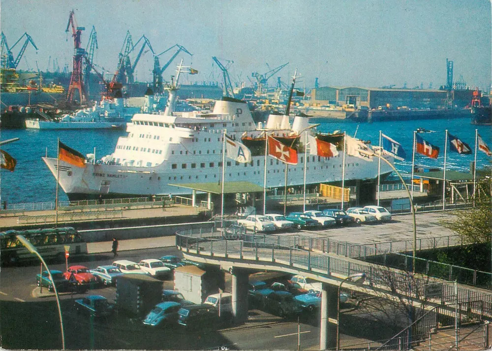 함부르크 — 여객선 PRINZ HAMLET II — 사진 및 발행사 한스 하르츠 - 앞면