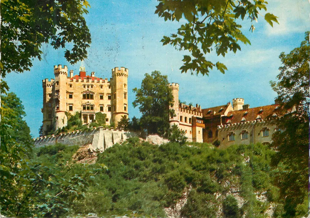 Castello di Hohenschwangau — vista panoramica — Schloss Neuschwanstein & Co. München, n° 743 - Recto