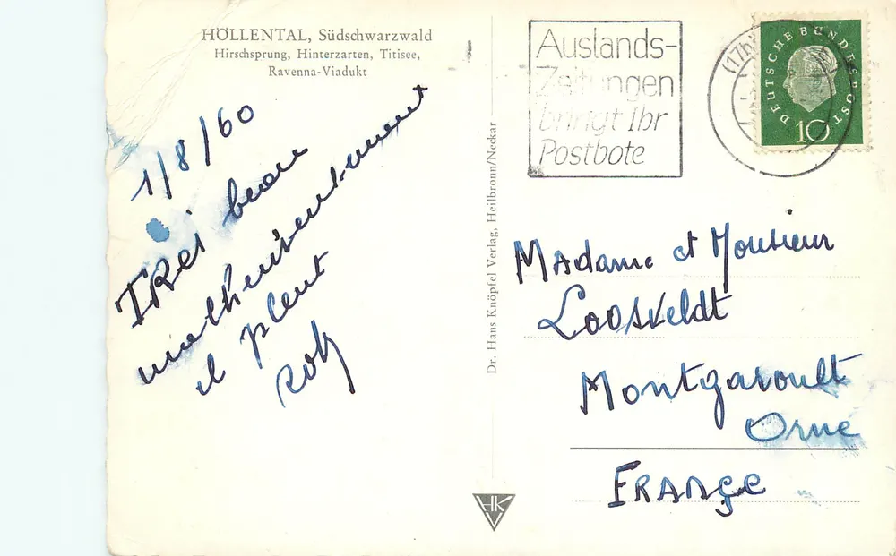 रोमांटिक हॉलेनटाल — हिर्शस्प्रूंग, हिंटरजार्टेन, टिटिसी, रावेन्ना-वियाडक्ट — डॉ. हैंस क्नॉप्फेल वर्लैग, नेक्कर - पीछे