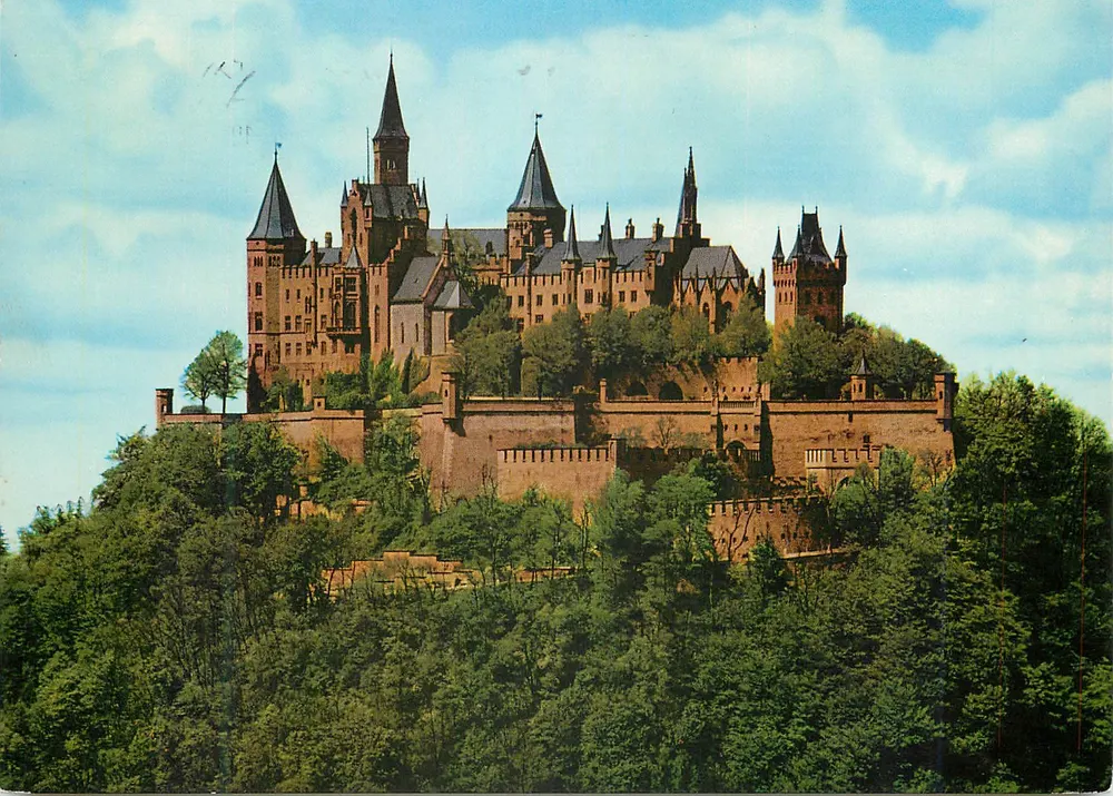 Château de Hohenzollern — vue panoramique — Gebr. Meitz, n° 442/189 - Recto