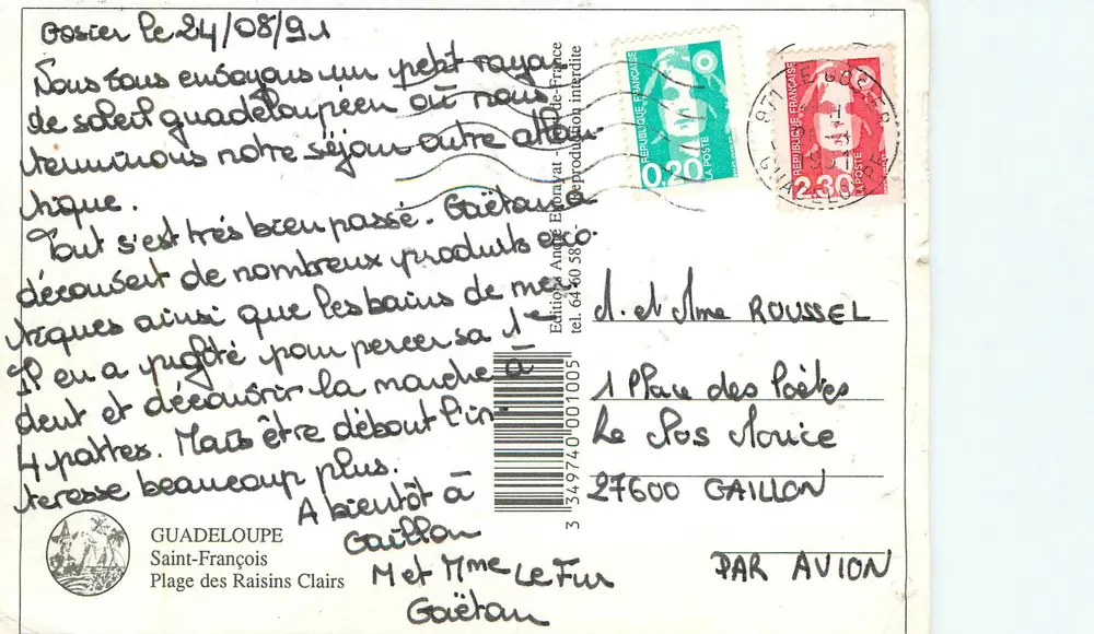 Saint-François — Les Raisins Clairs — Editions Annie Bonyvat - Rückseite