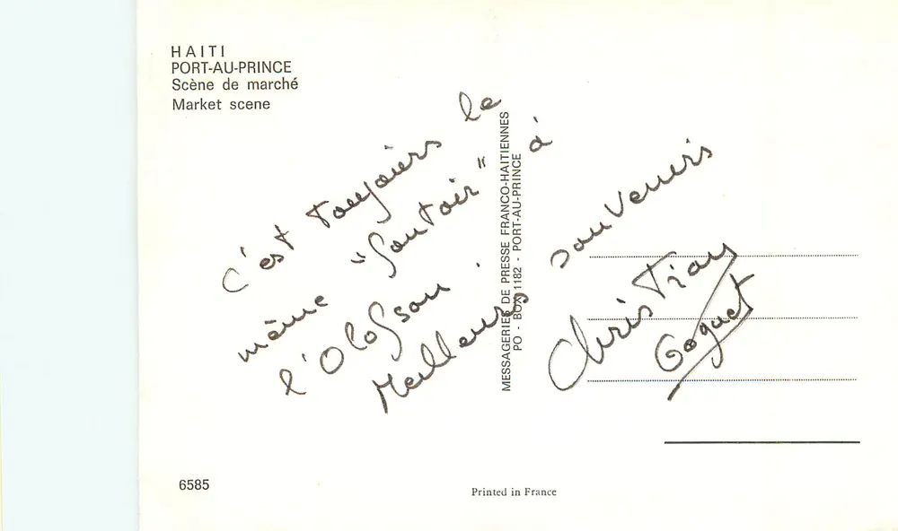 Port-au-Prince — scène de marché — éditeur IRIS - Verso