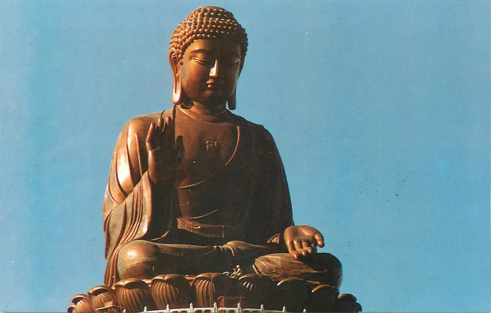 Statue de Bouddha — Hong Kong — éditeur non visible - Recto