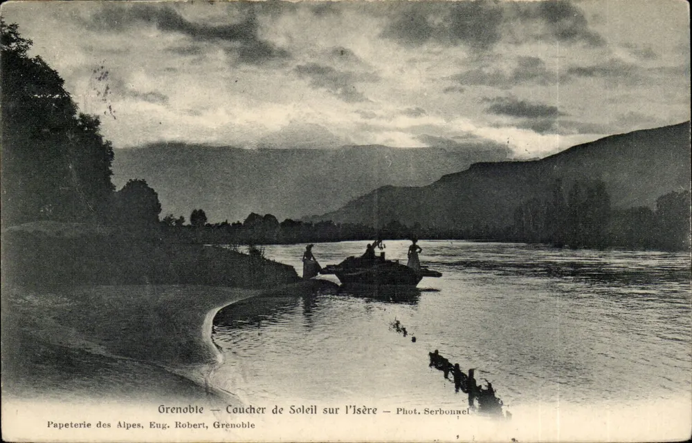 Grenoble — Pôr do Sol sobre a Isère — Fot. Serbonnel - Frente