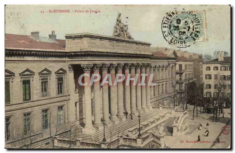 St-ÉTIENNE - Palácio de Justiça — Ed. Nouvelles Galeries, n°25 - Frente