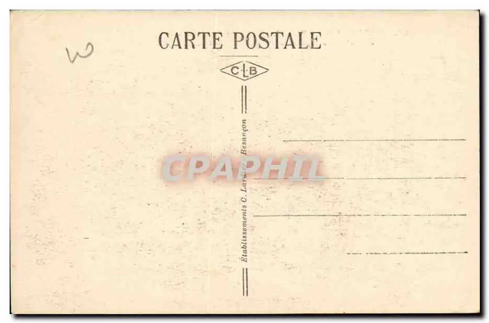 Besançon-les-Bains — Antigo Parlamento da Franche-Comté, Palácio de Justiça (século XVI) — Editor C. Laroque, Besançon - Verso