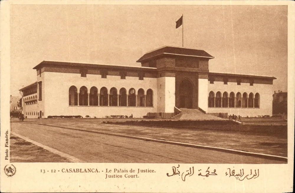 Casablanca — Il Palazzo di Giustizia — Foto Flandrin, n° 13-12 - Recto