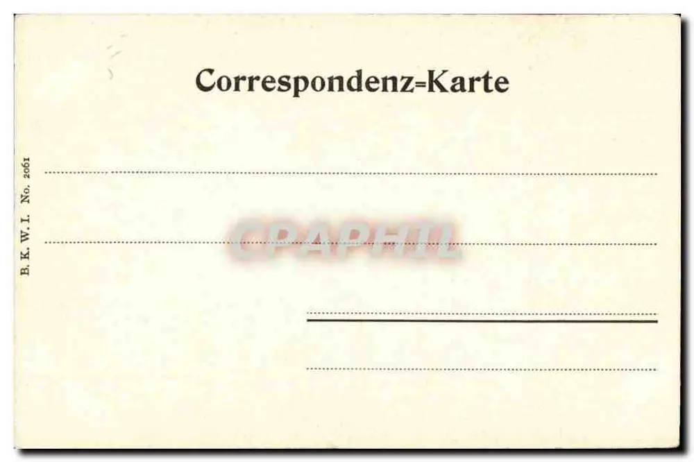 Reiter am Maria Theresienplatz — Wien — Verlag B.K.W.I. Nr. 2661 - Rückseite