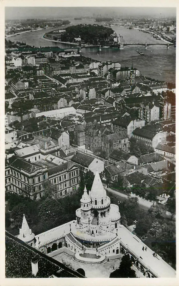 Budapest — Halászbástya a Margitszigettel — O.S.J. Budapest - Recto