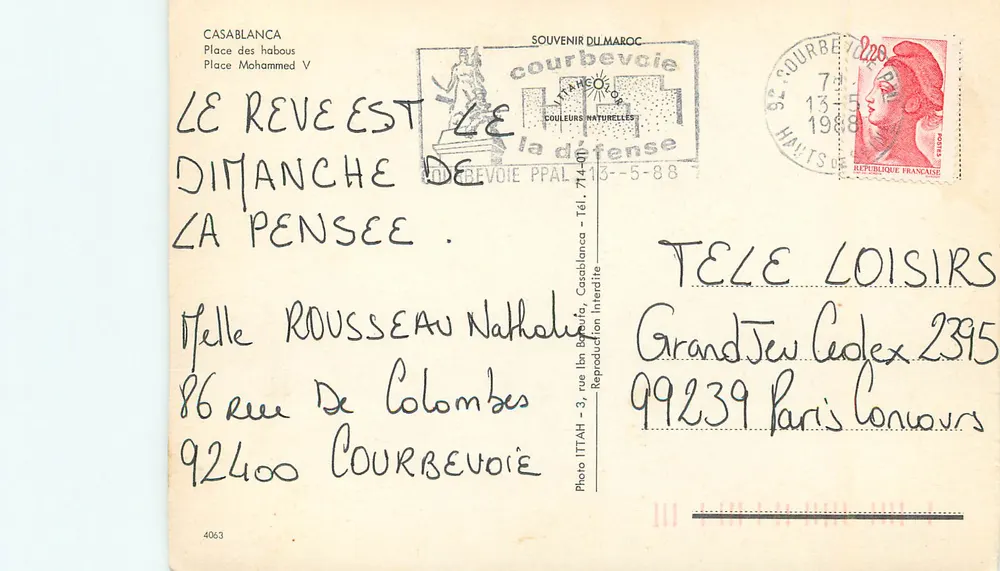 Casablanca — vista portuária ao pôr do sol, palácio e arranha-céu — Foto ITTAH - Verso