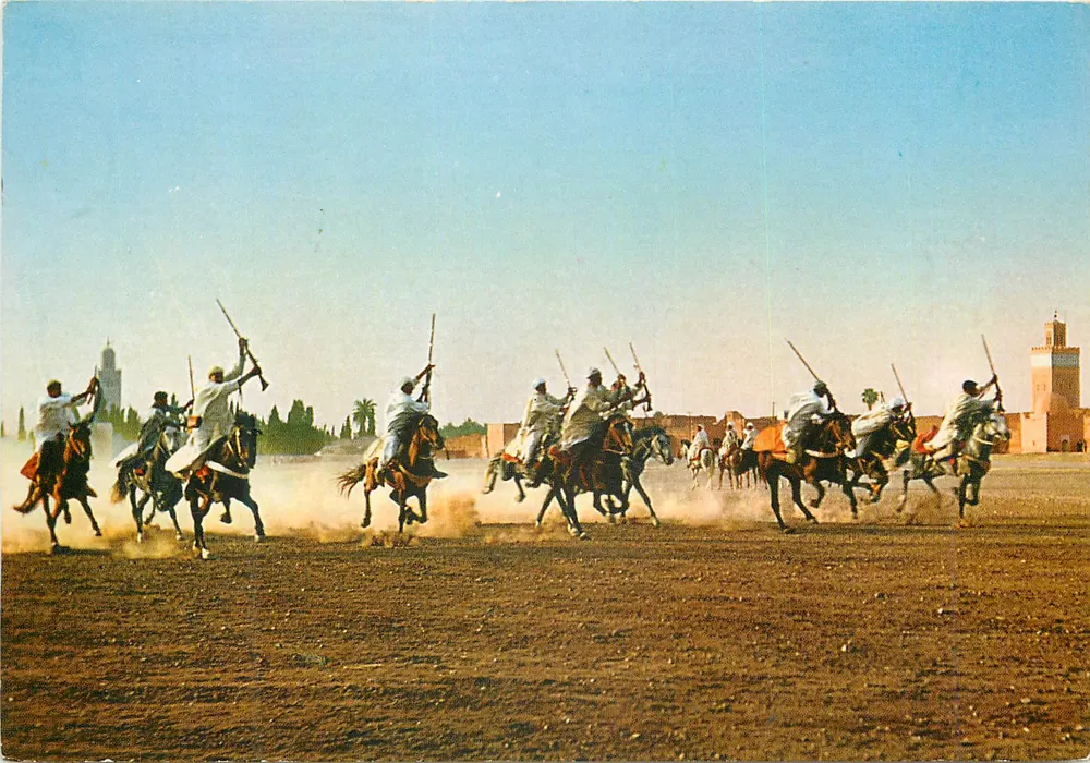 Corrida de cavalos com lança — Fantasia — Edições « COULEURS NATURELLES » - Frente