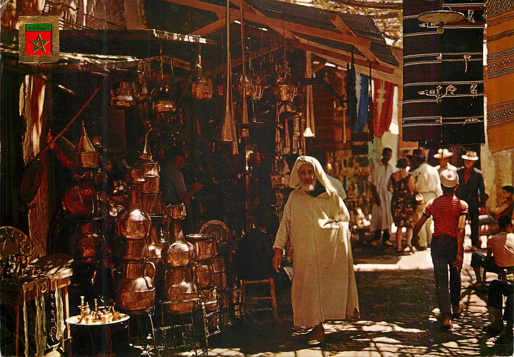 Mercado marroquino — Artesanato marroquino — Edições Piquè, Barcelona - Frente