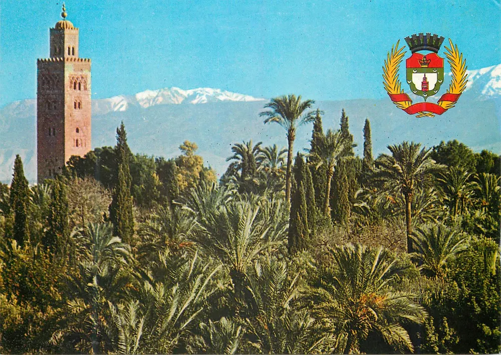 A Koutoubia, o Atlas — A doçura de viver — Edições JEFF s.a. - Marrakech - Frente