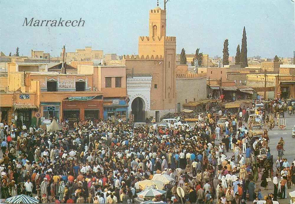 Marrakech — Plac Djemaâ El Fna — wydawca MAROKECH - Awers