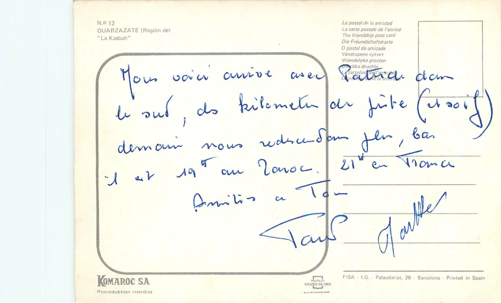 La Kasbah — Ouarzazate (Região de) — Komaroc SA, n°12 - Verso