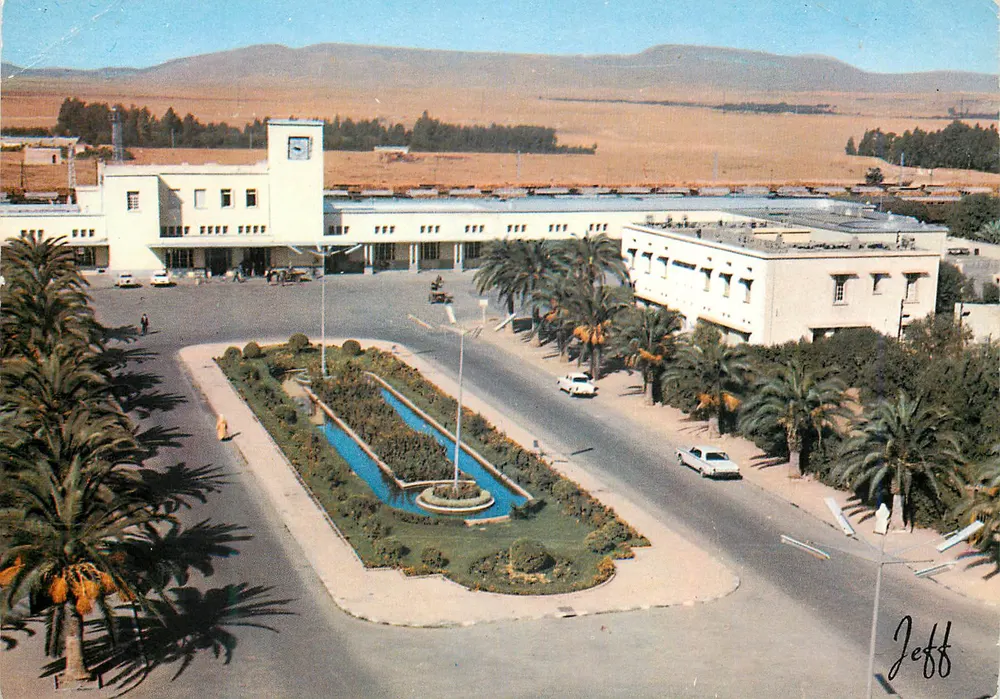 Vista da estação de Oujda — Éditions JEFF — n° 5185 B - Frente