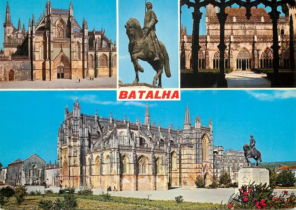 Batalha — Catedral e estátua equestre — Éditica Romes de Fátima - Frente