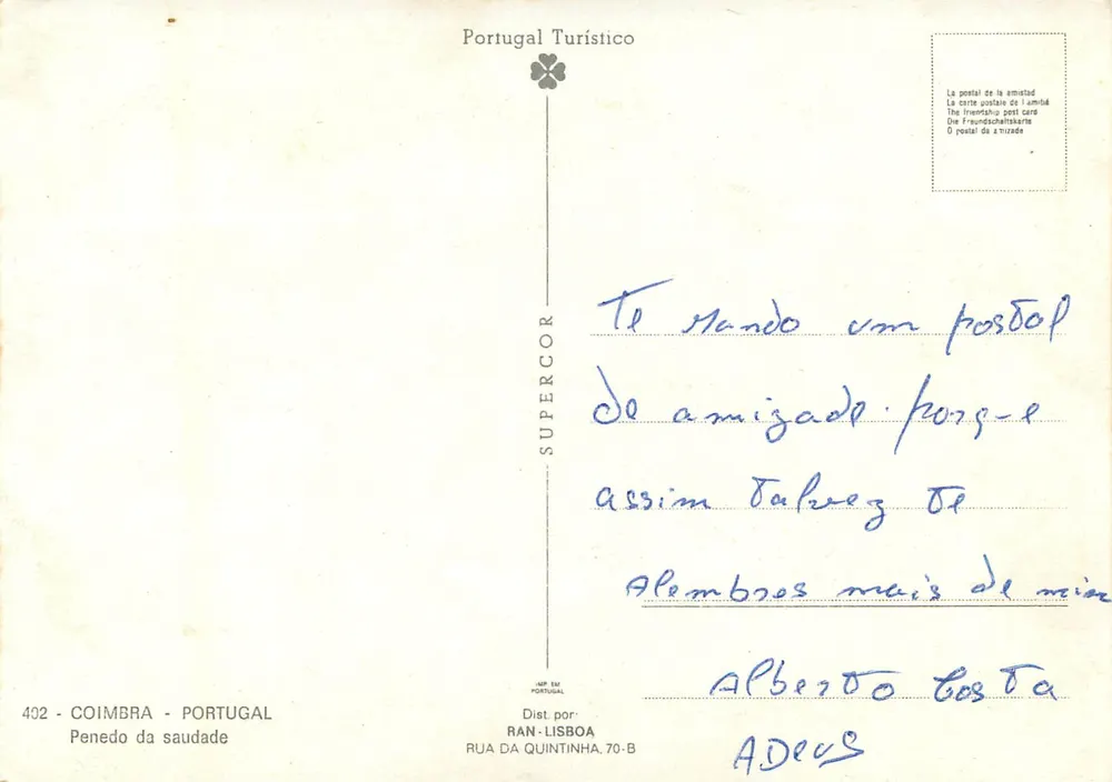 Penedo da Saudade — Coimbra — uitgever Portugal Turístico, n° 402 - Achterkant