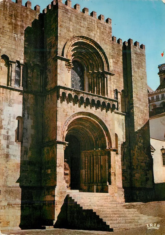 Portugal — De poort van de kathedraal van Coimbra — Uitgave IRIS - Voorkant