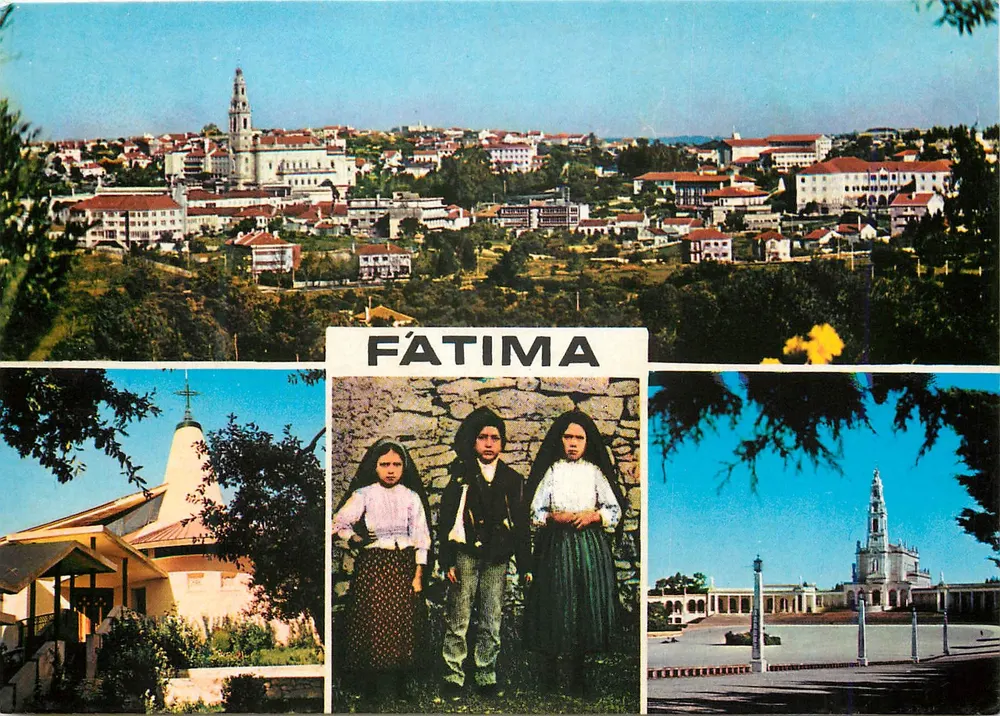 Fátima — panoramische uitzicht en de drie waarnemers — uitgever niet zichtbaar - Voorkant