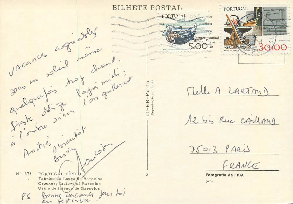 Ferme de Barcelos — Atelier de fabrication de poteries — Éditeur LIFER, n° 373 - Verso