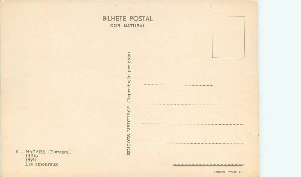 Nazareth (Portugal) — Idylle — Éditions Medeiros - Verso